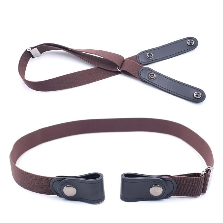 Adjustable Buckle Free Stretch Belt Invisible Lazy Belt for Women Men