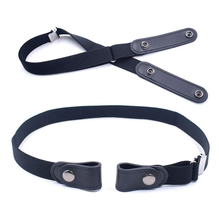 Adjustable Buckle Free Stretch Belt Invisible Lazy Belt for Women Men