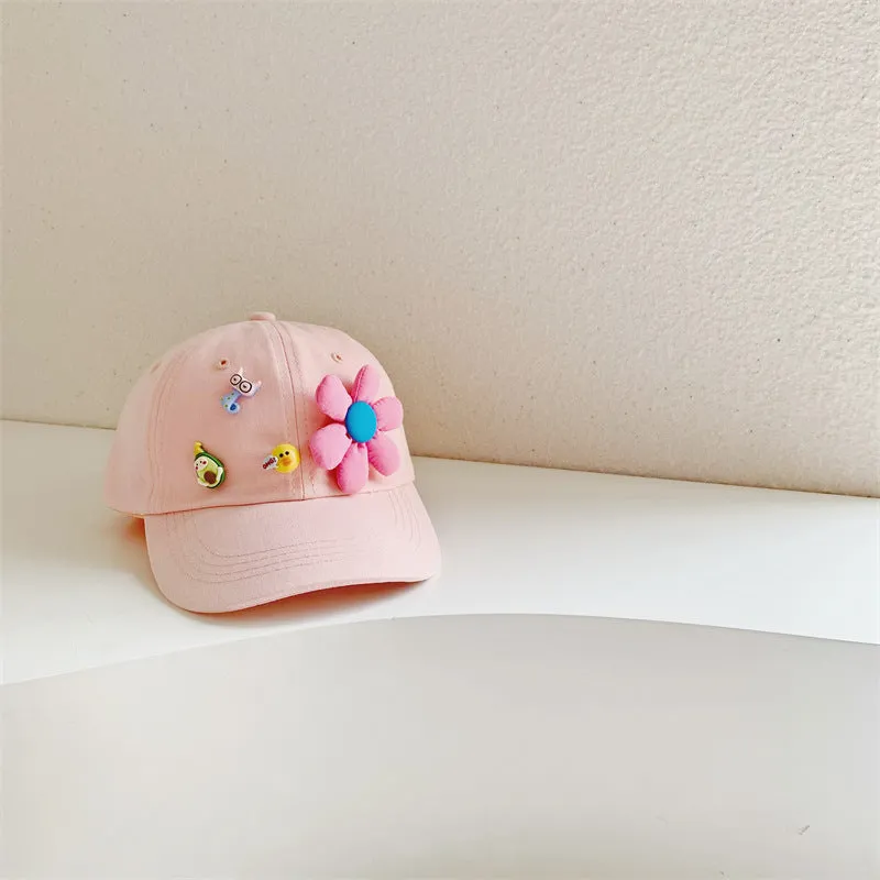 Cartoon Sunflower Children's Baseball Cap Summer Cotton Girls Duck Hat Cute Casual Versatile Sun Hat