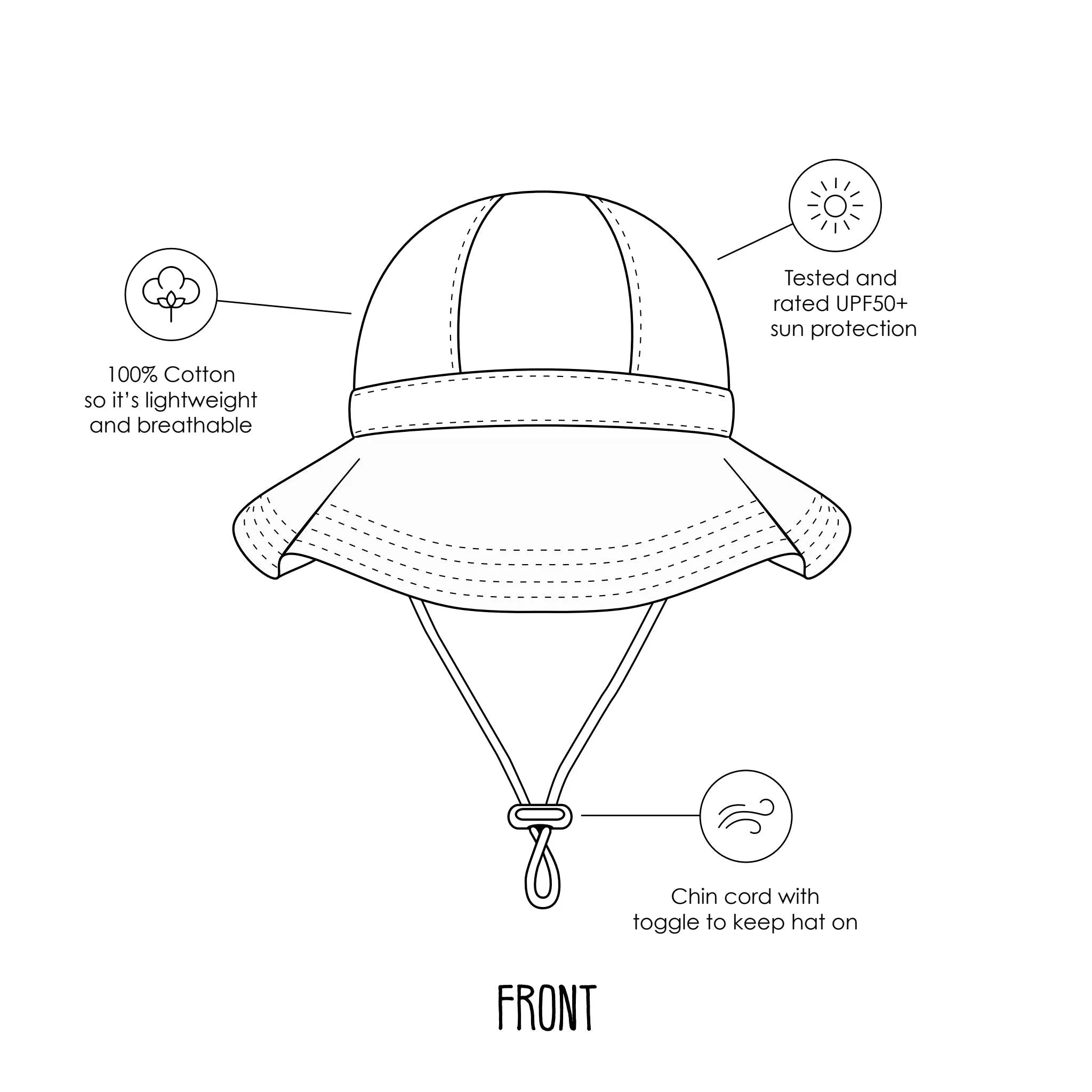 Confetti Wide Brim Sunhat