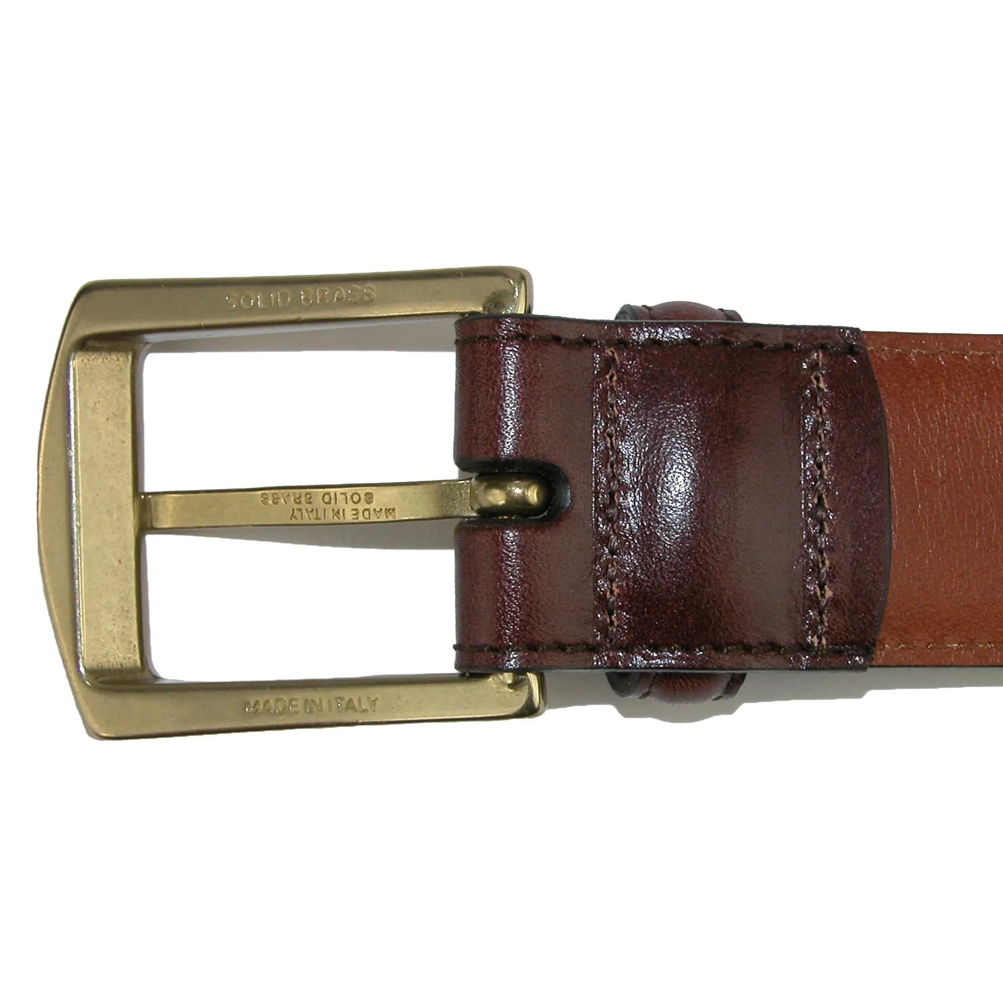 CrookhornDavis Men's Ciga Smooth 32mm Calfskin Leather Dress Belt