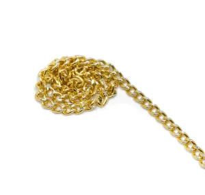 Gold Diamond Cut Aluminum Chain 0.1" (2.5 mm) - 1 Yard