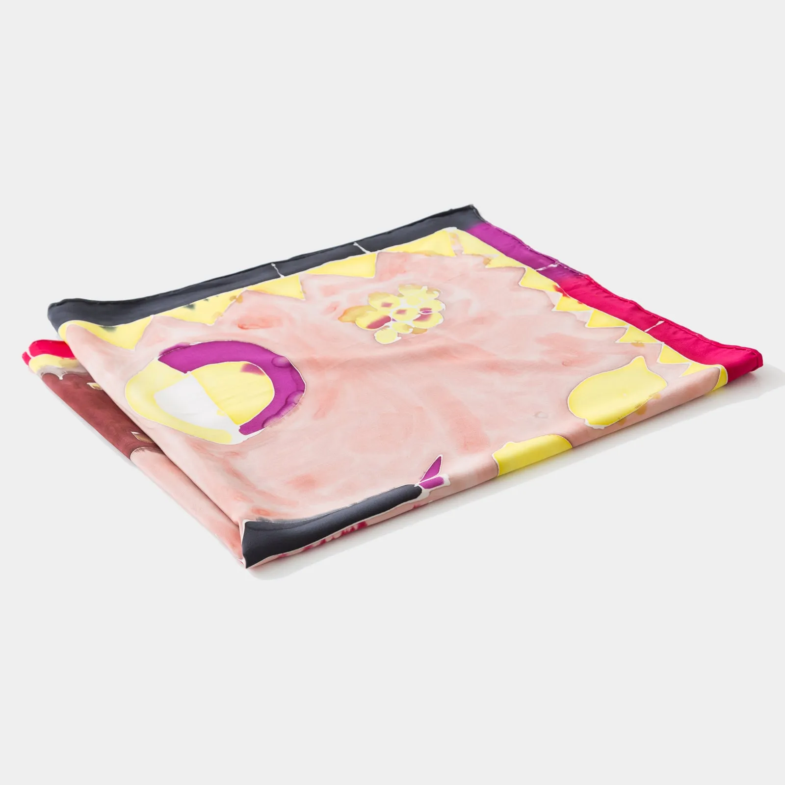 Hand-Painted Fruity Scarf