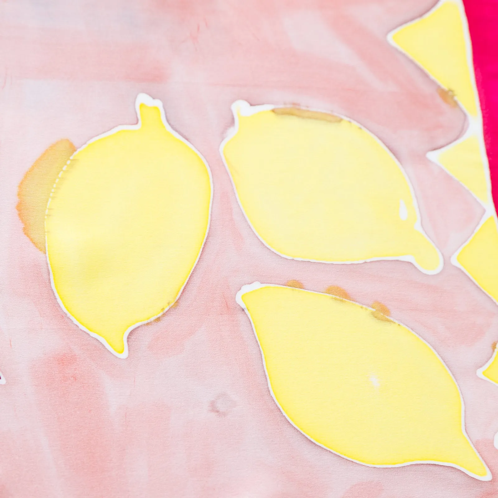 Hand-Painted Fruity Scarf