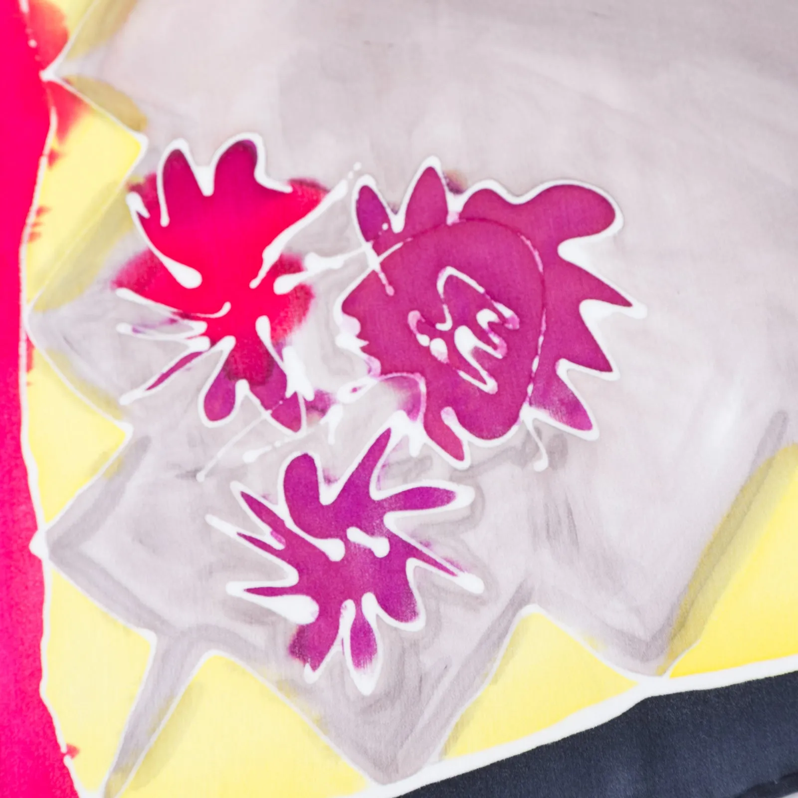 Hand-Painted Fruity Scarf