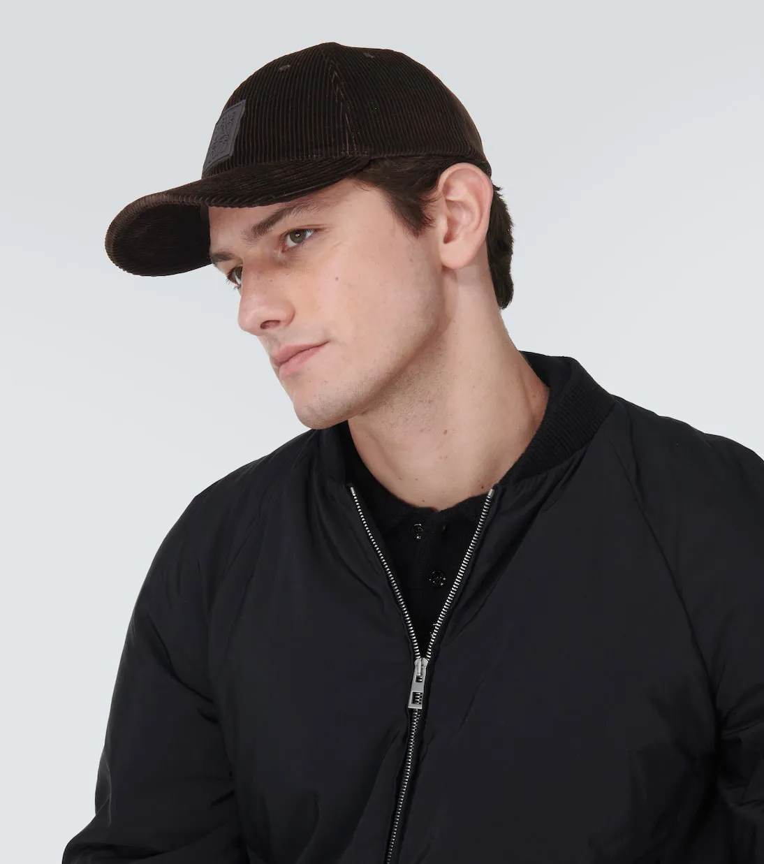 Loewe corduroy anagram baseball cap, brown