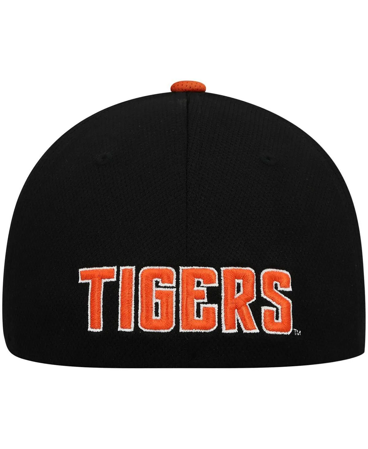 Men's Clemson Tigers Reflex Hybrid Tech Flex Top of the World Black and Orange Two-Tone Cap