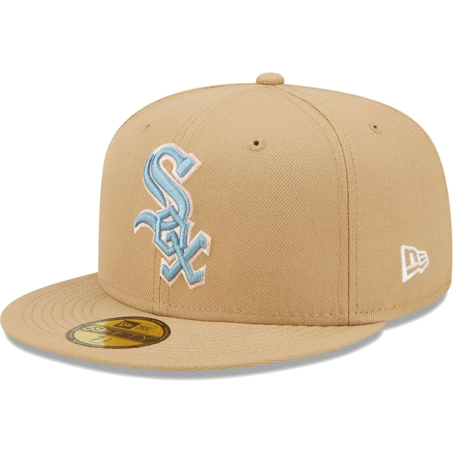 Men's New Era Tan Chicago White Sox 2005 World Series Cap Sky Blue Overall Cap 59FIFTY