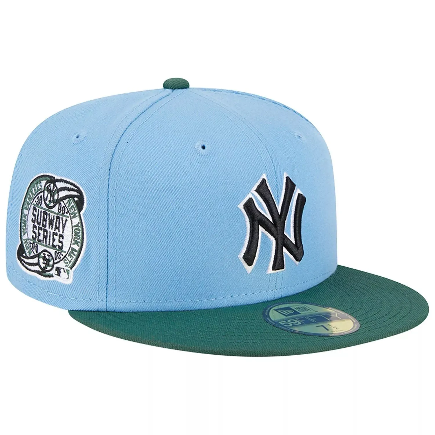 New Era Men's Fitted Hat Sky Blue/Cillantro New York Yankees 2000 Subway Series 59FIFTY