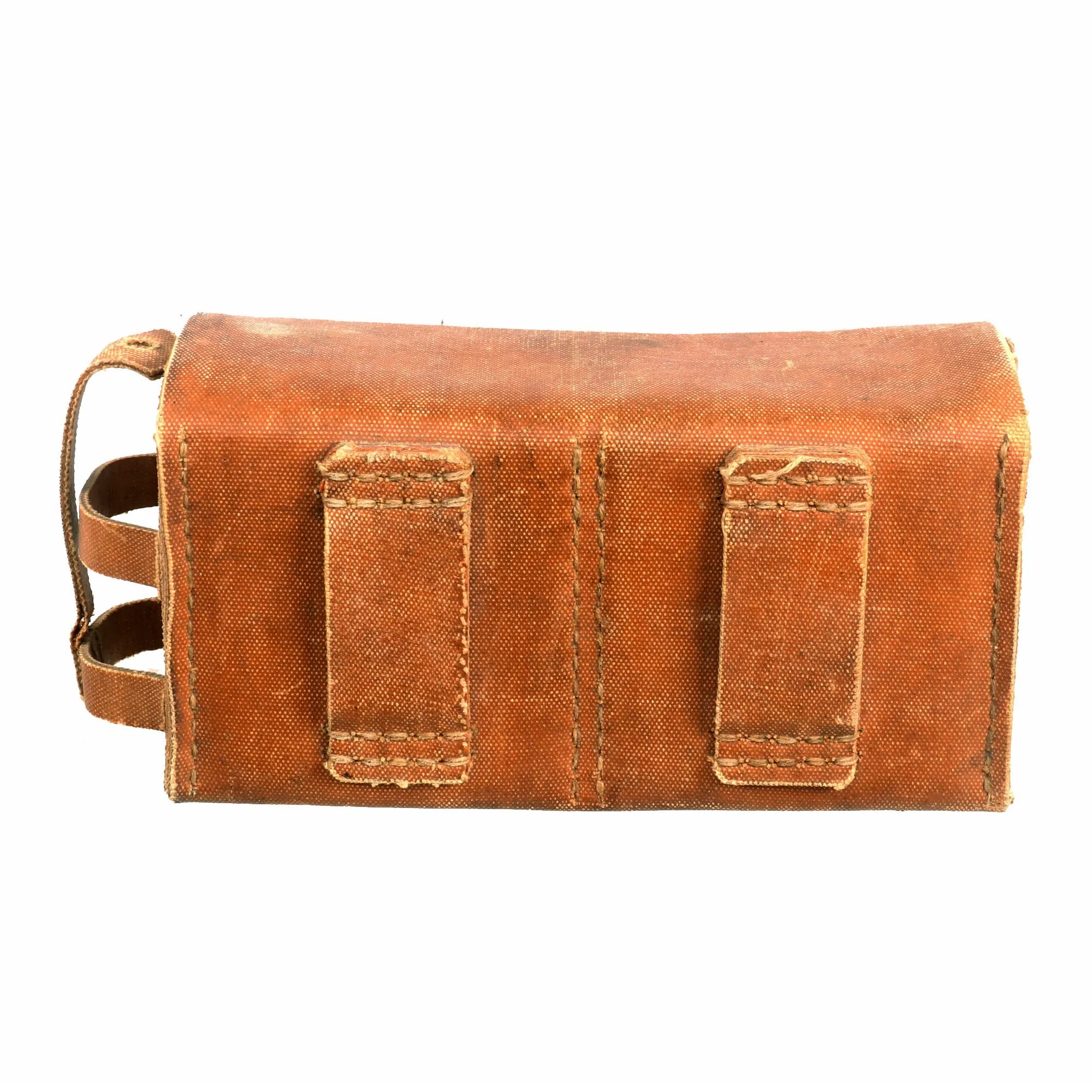 Original Japanese WWII Late War Rubberized Canvas Type 30 Arisaka Ammunition Pouch